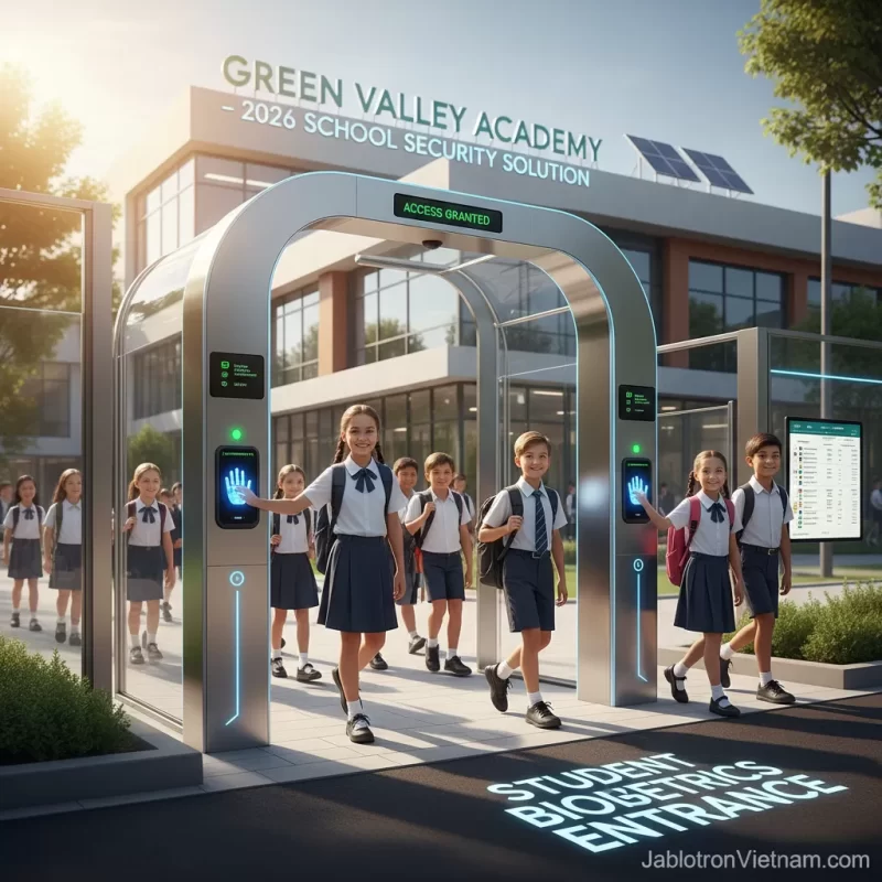 Student biometrics school entrance